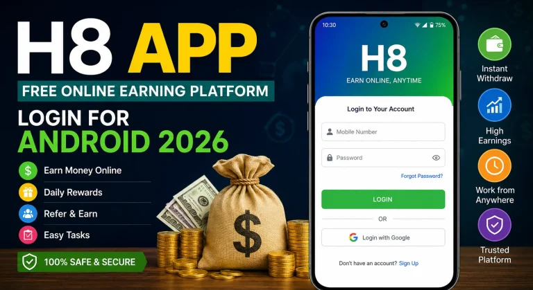 H8 App (Free Online Earning Platform) Login for Android 2026