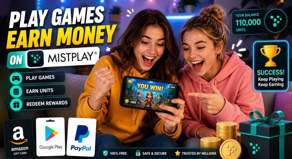 Play Games and earn money on Mistplay