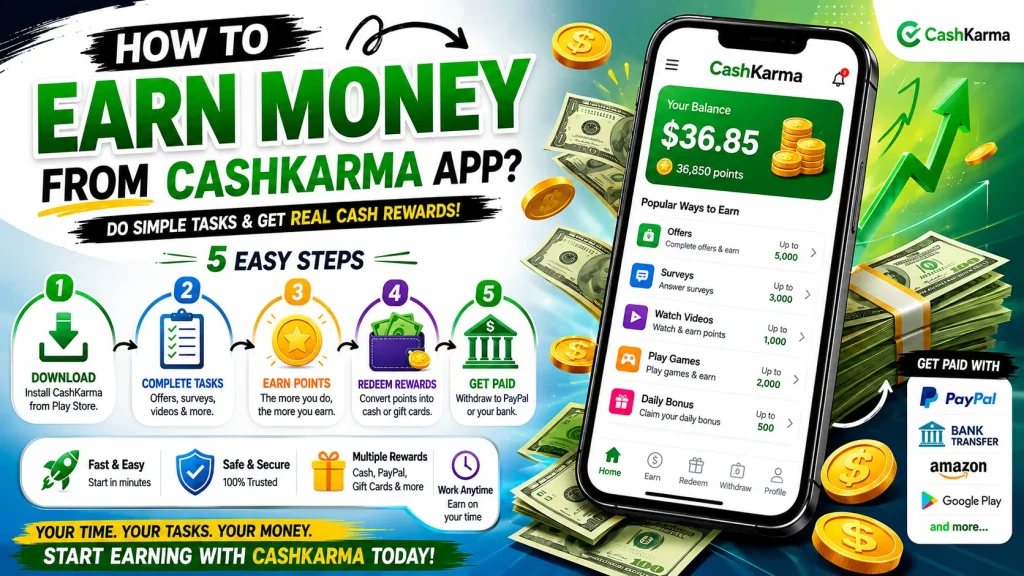 How to Earn Money From CashKarma App?